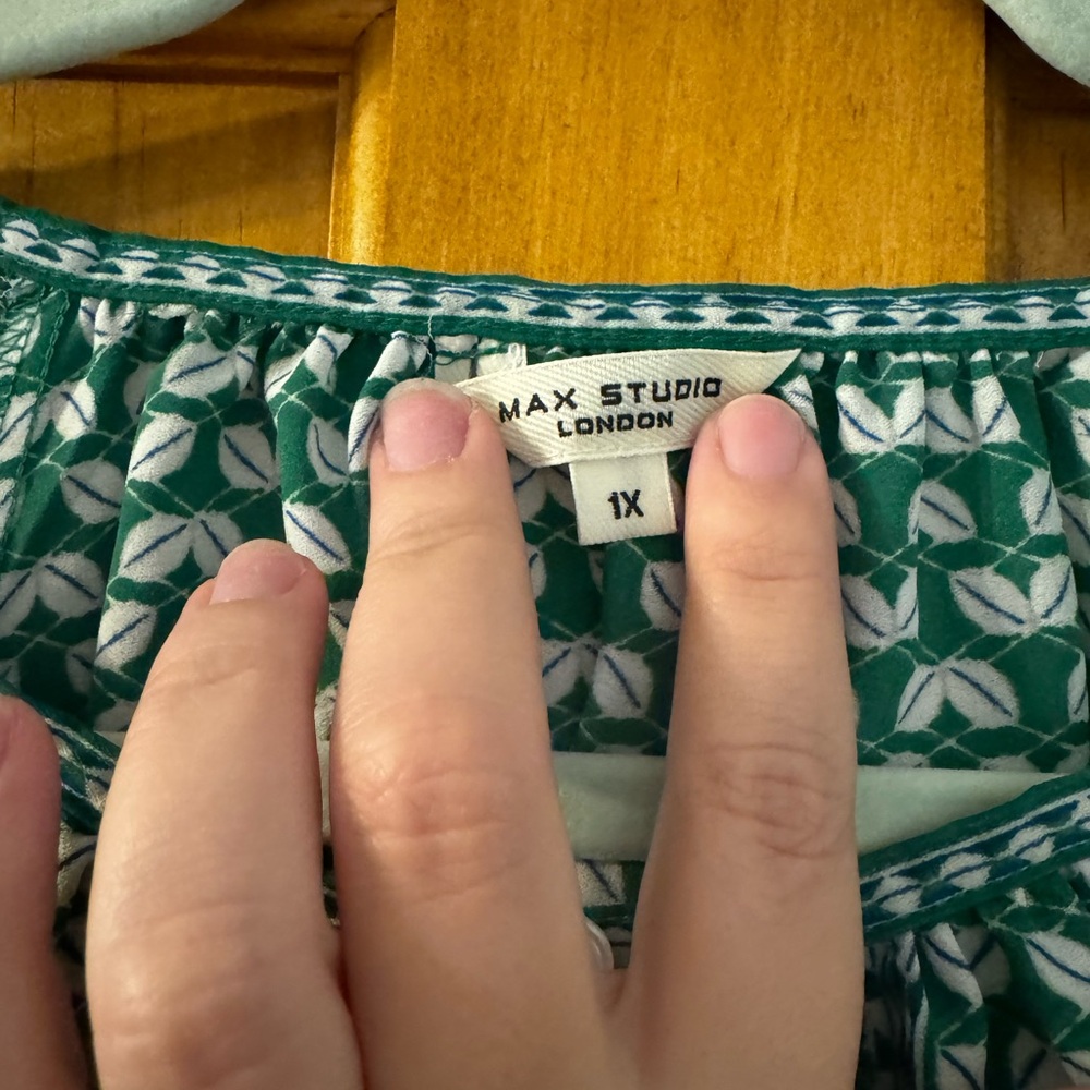 Max Studio Green Blouse